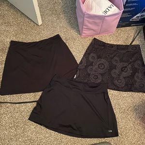 Black Athletic Skorts- Medium